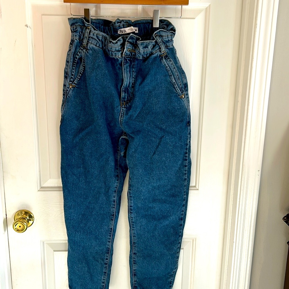 Zara carpenter type stretch waist jeans